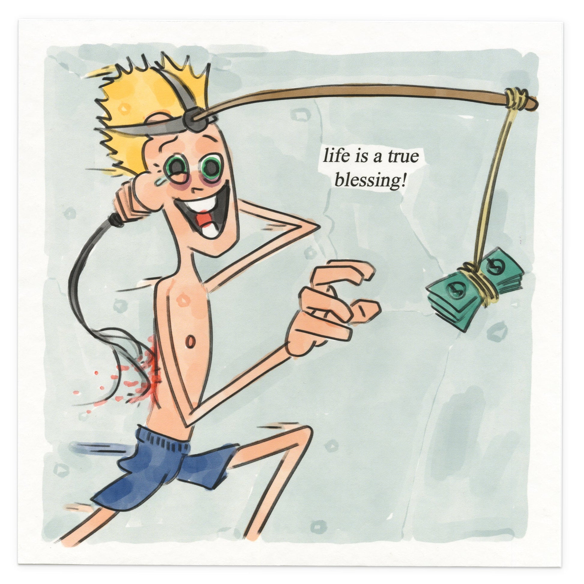 &quot;carrot &amp; stick&quot; Print