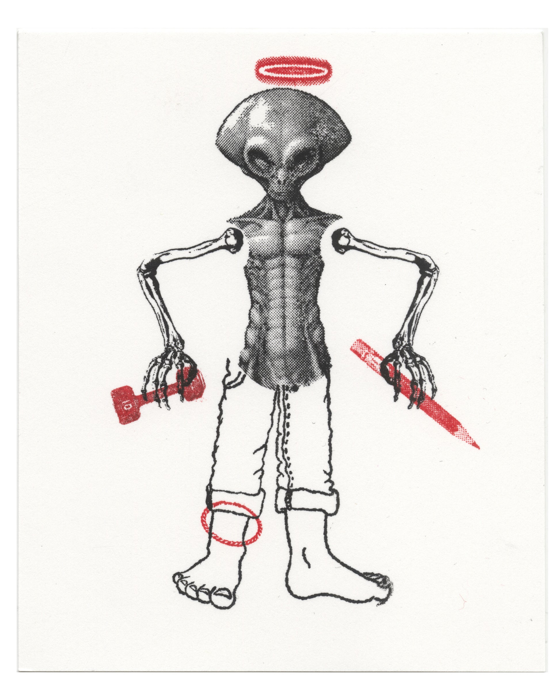 "Alien Skele 2" Original CE Print