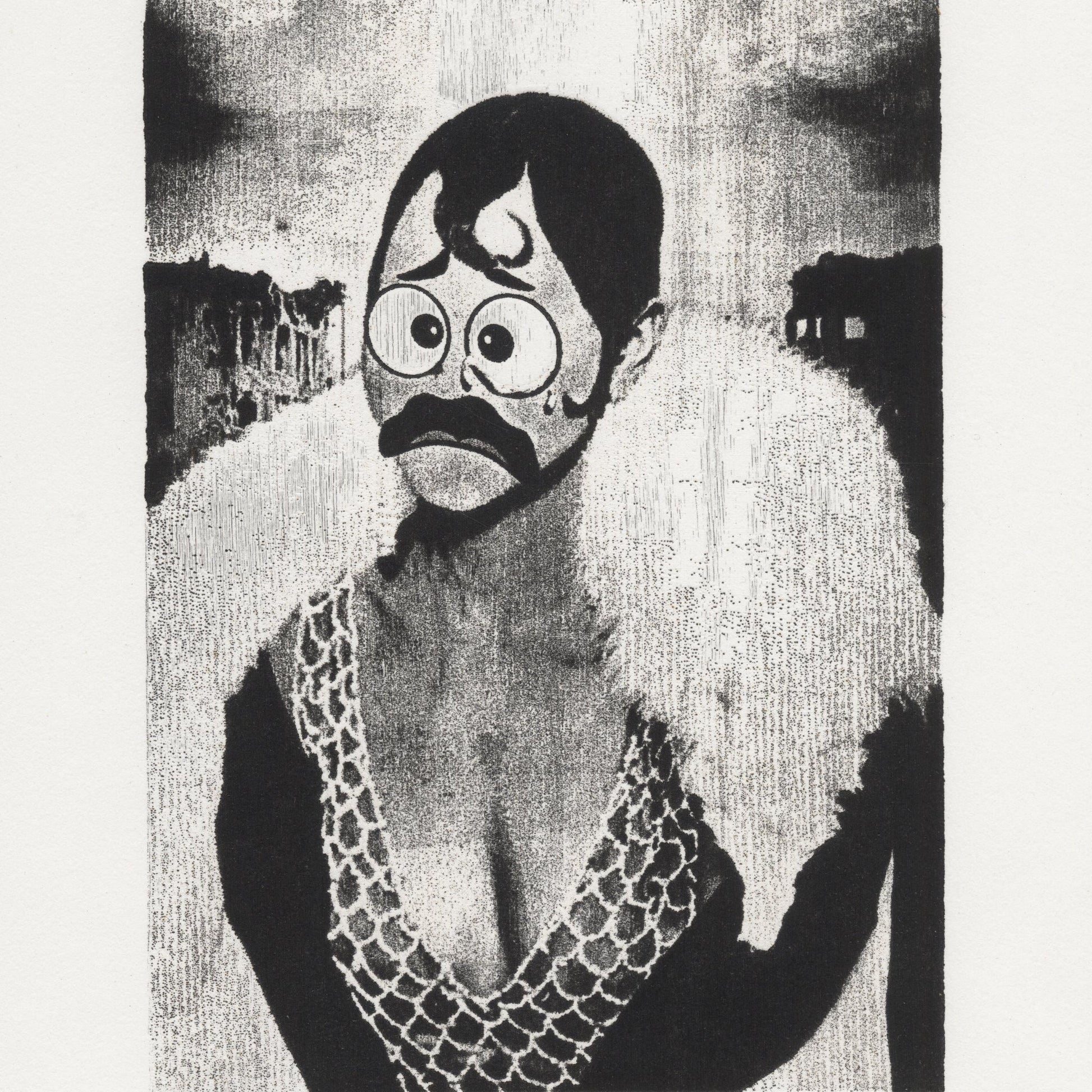 &quot;Cry Baby&quot; Woodblock Print