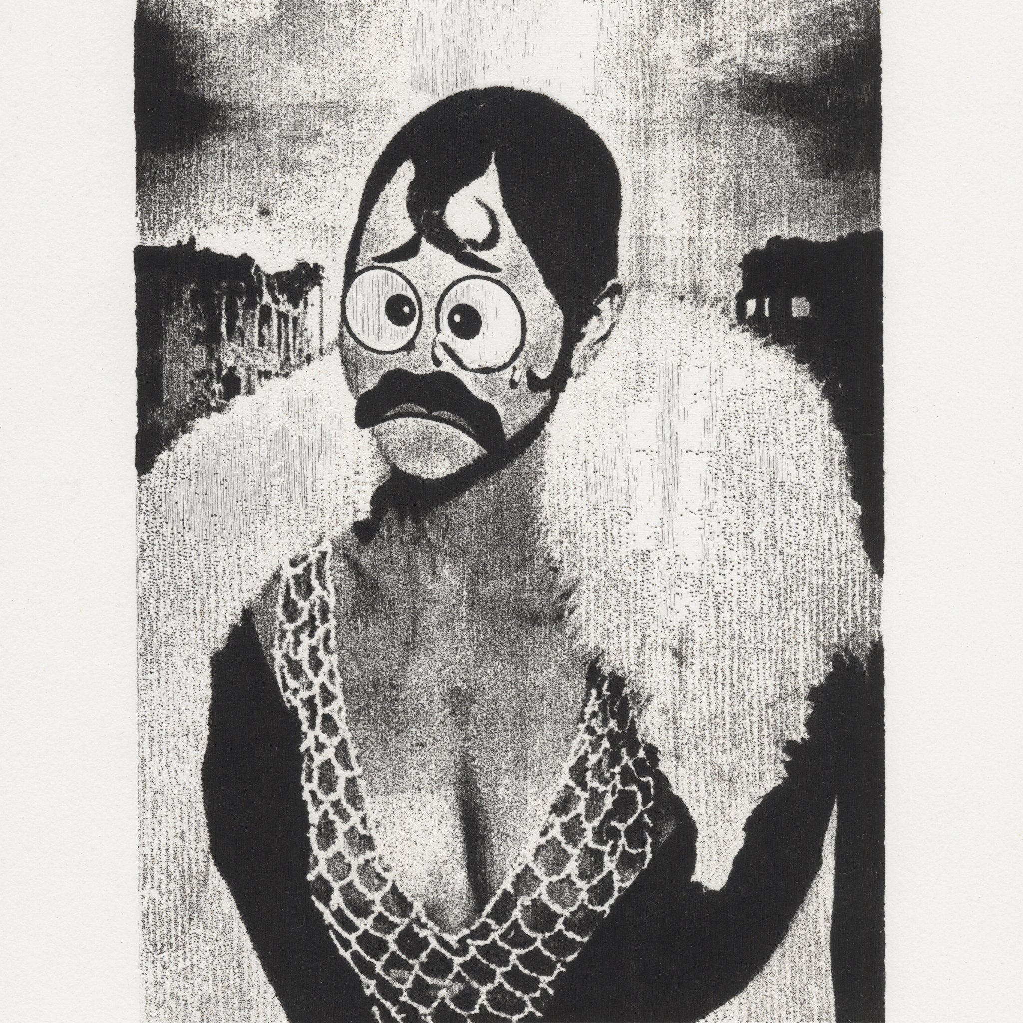 &quot;Cry Baby&quot; Woodblock Print