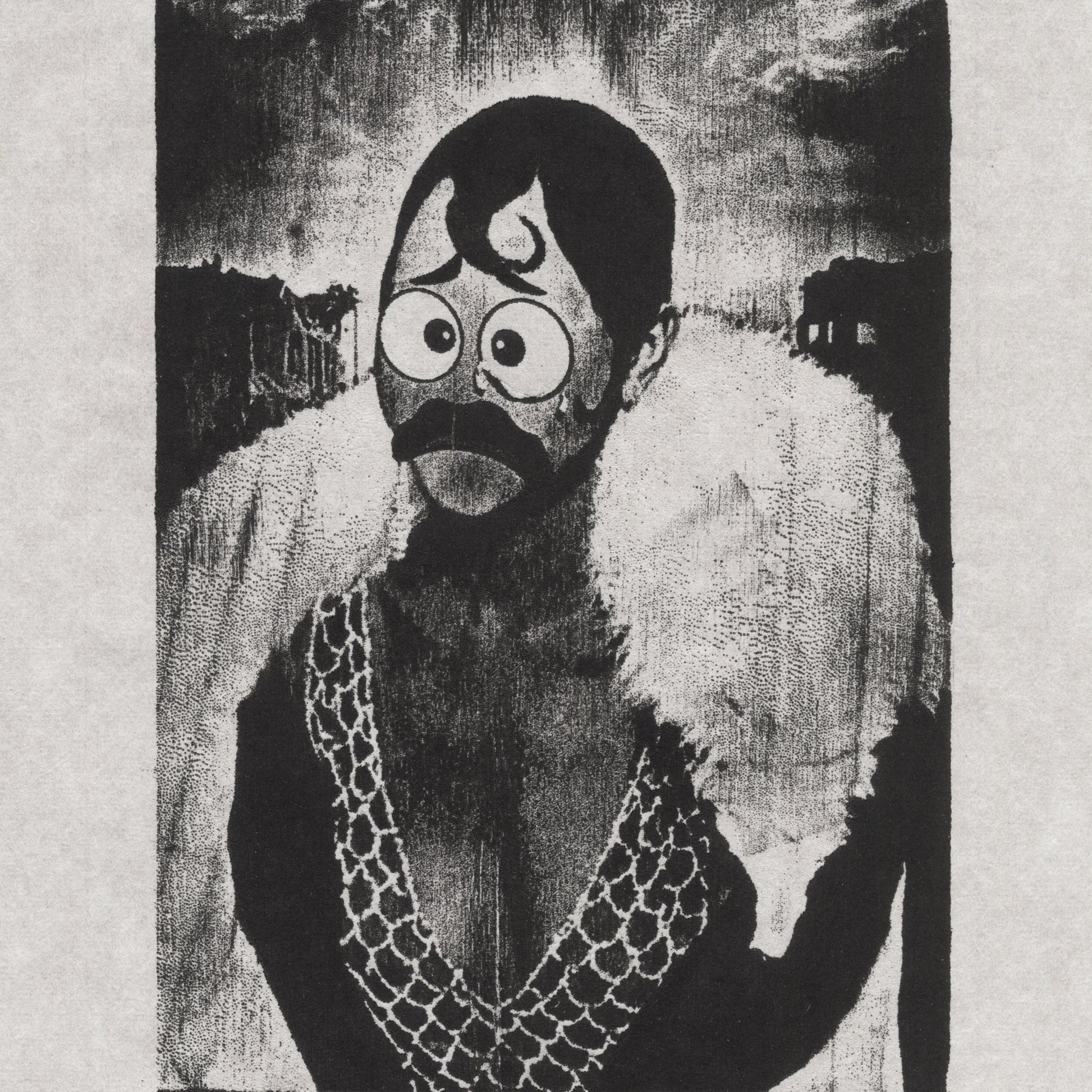 &quot;Cry Baby&quot; Woodblock Print