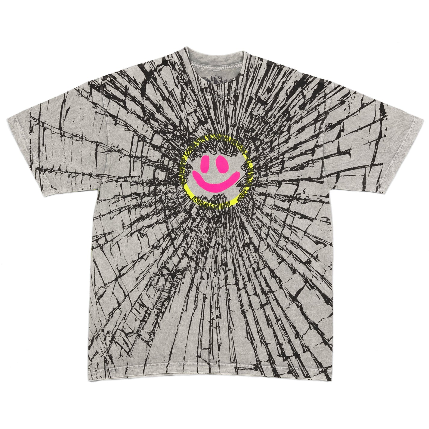 Cracked Smiley Tee [Limestone]