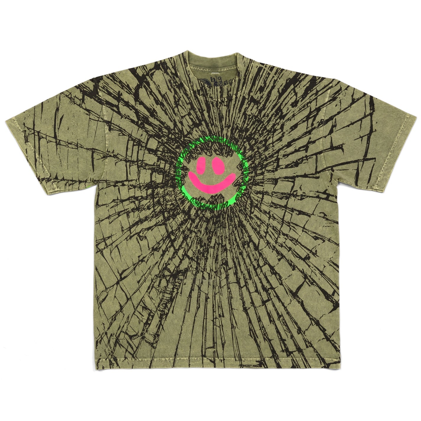 Cracked Smiley Tee [Matcha]