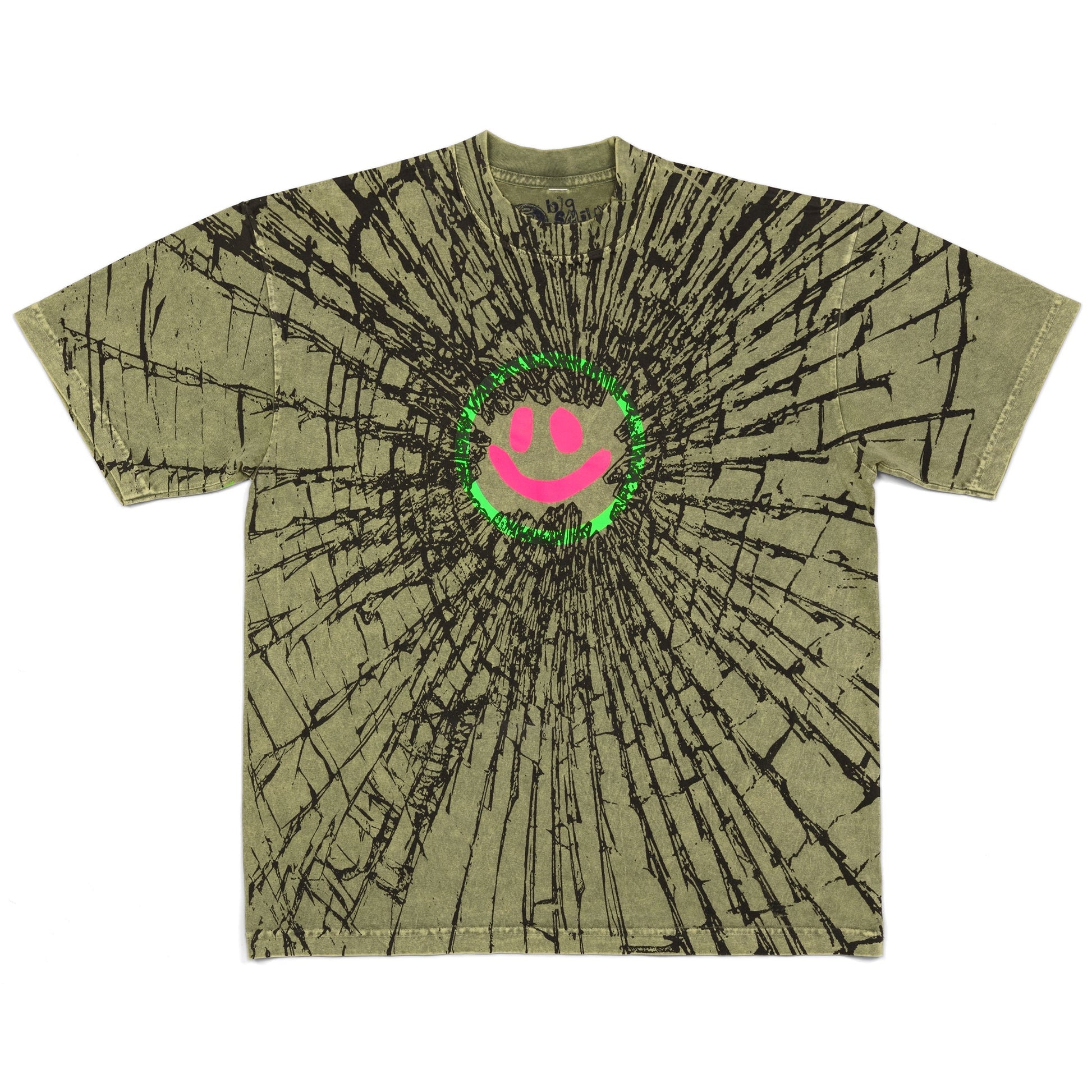 Cracked Smiley Tee [Matcha]