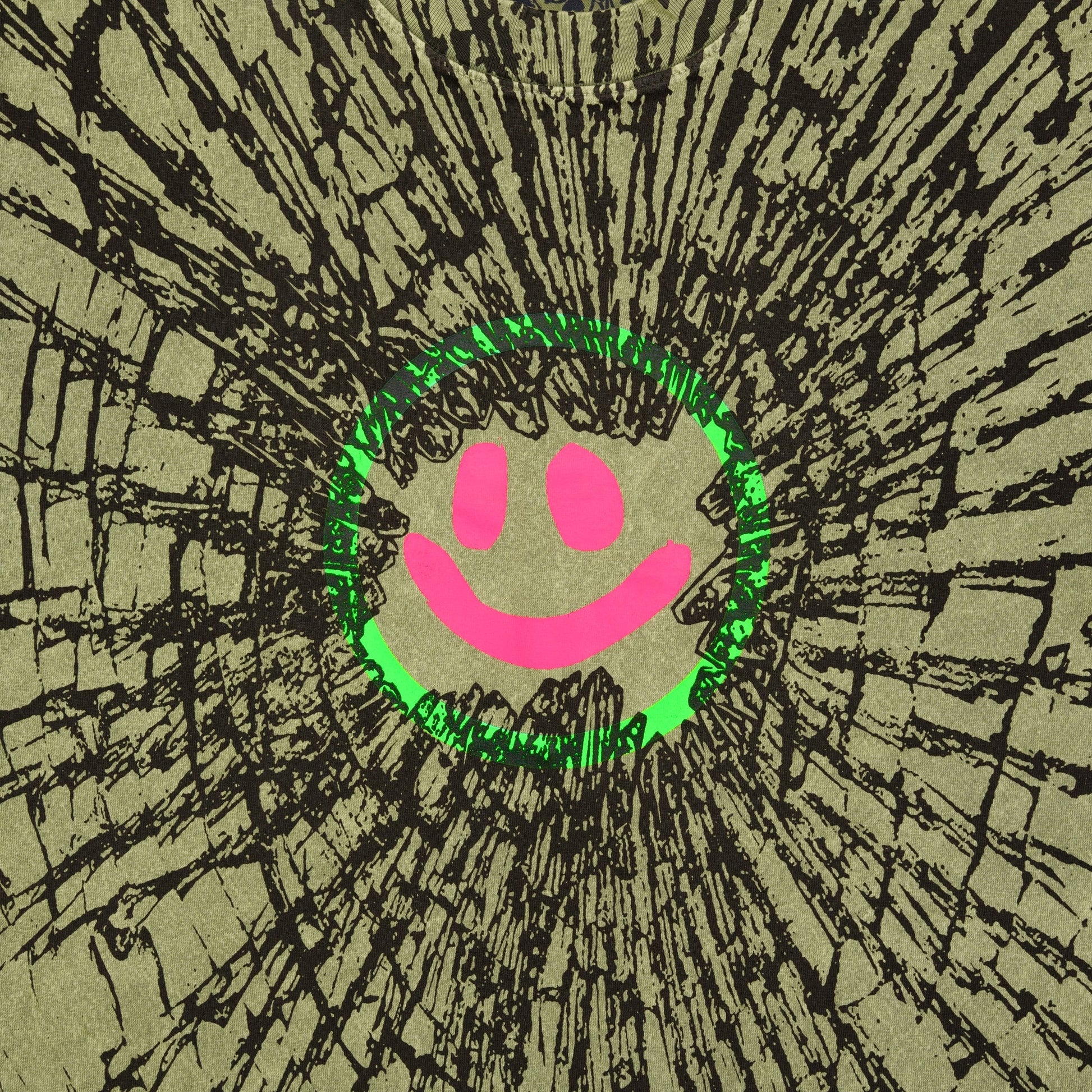 Cracked Smiley Tee [Matcha]