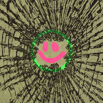 Cracked Smiley Tee [Matcha]