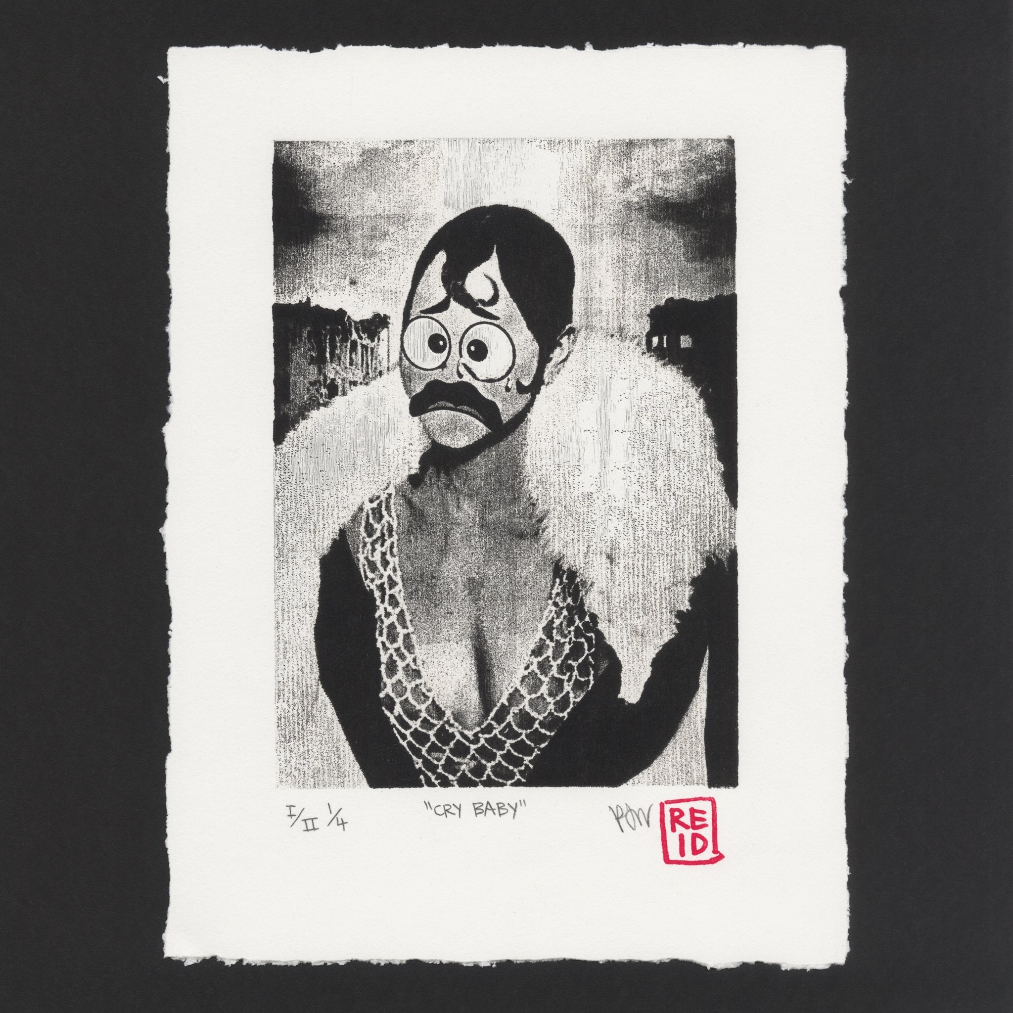 &quot;Cry Baby&quot; Woodblock Print