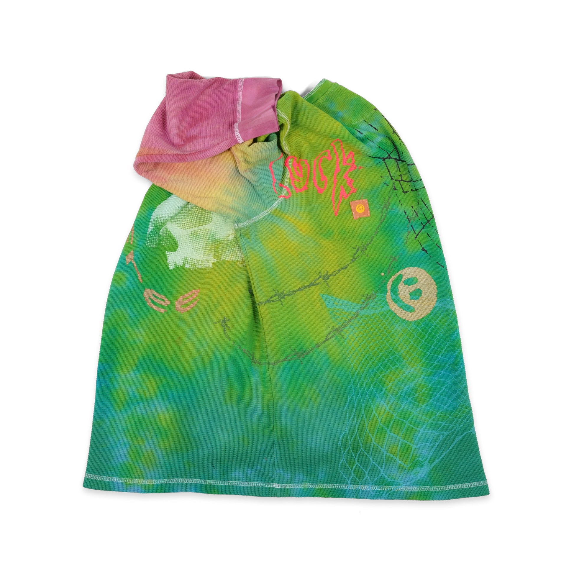 DD_cycle-007 &quot;Free Luck&quot; Waffle Henley [2XL]