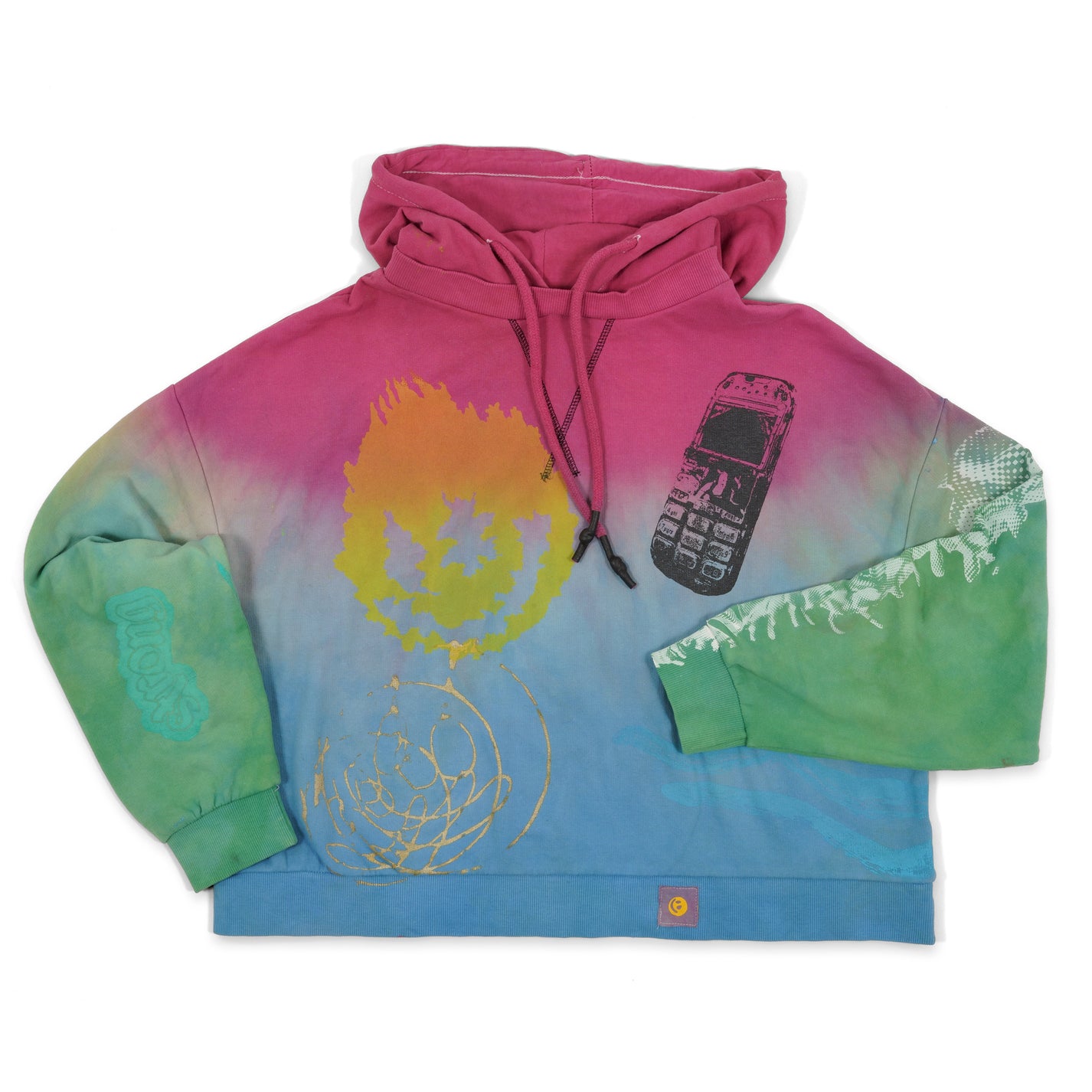 DD_cycle-008 &quot;Strong Feeling&quot; Cropped Hoodie [Small]