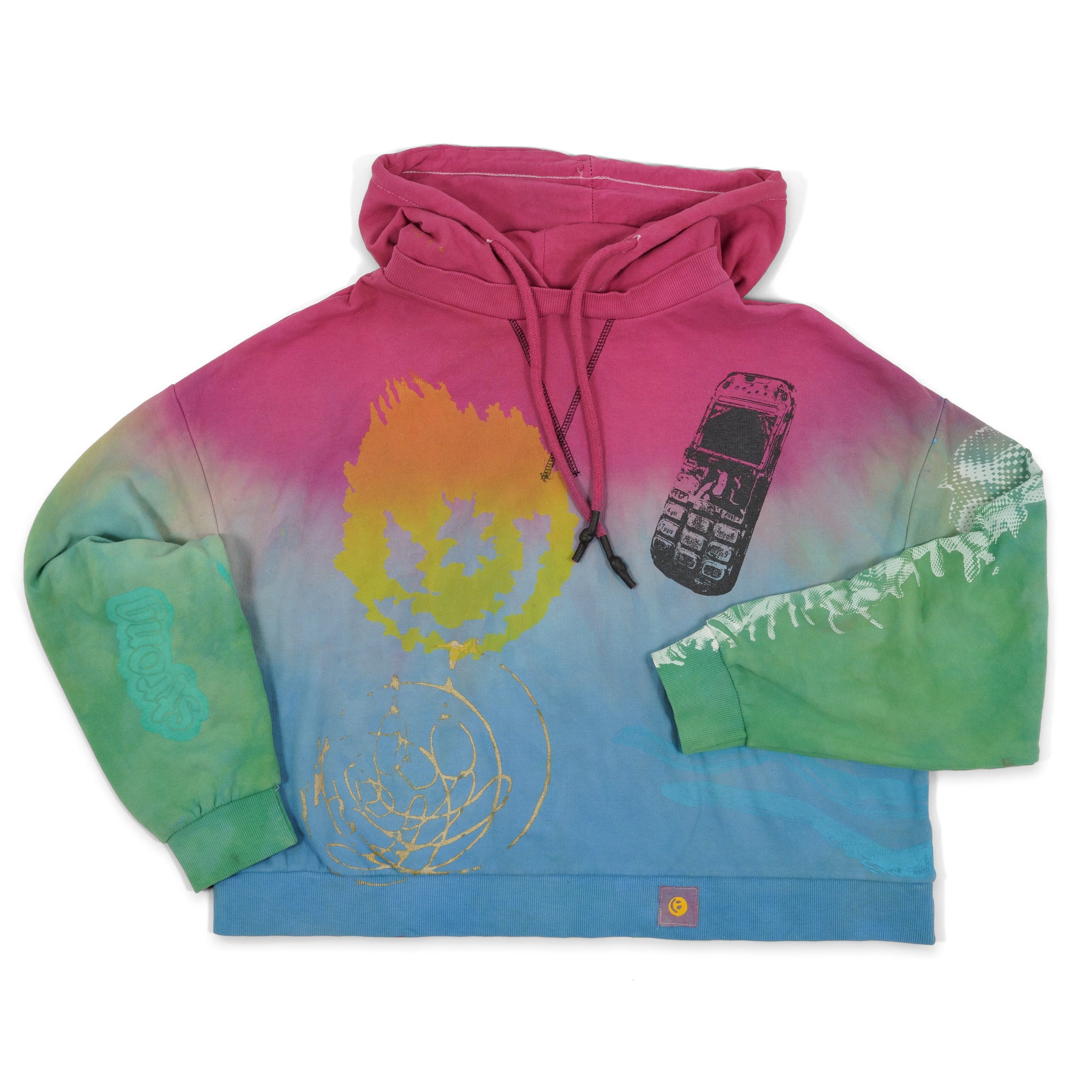 DD_cycle-008 &quot;Strong Feeling&quot; Cropped Hoodie [Small]