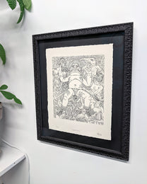 &quot;Demons&quot; Linocut