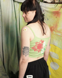 Flower Spaghetti Crop Tank