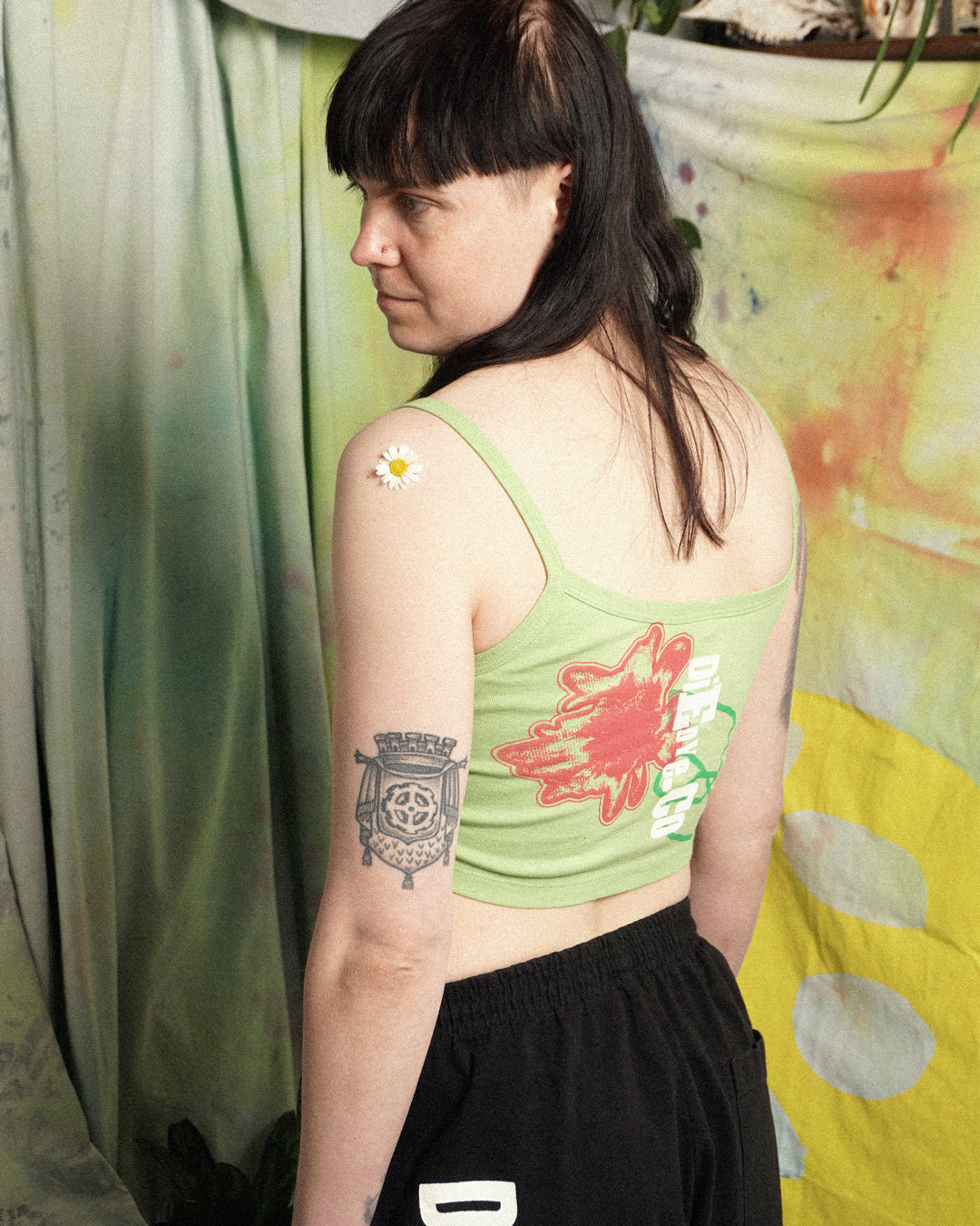 Flower Spaghetti Crop Tank