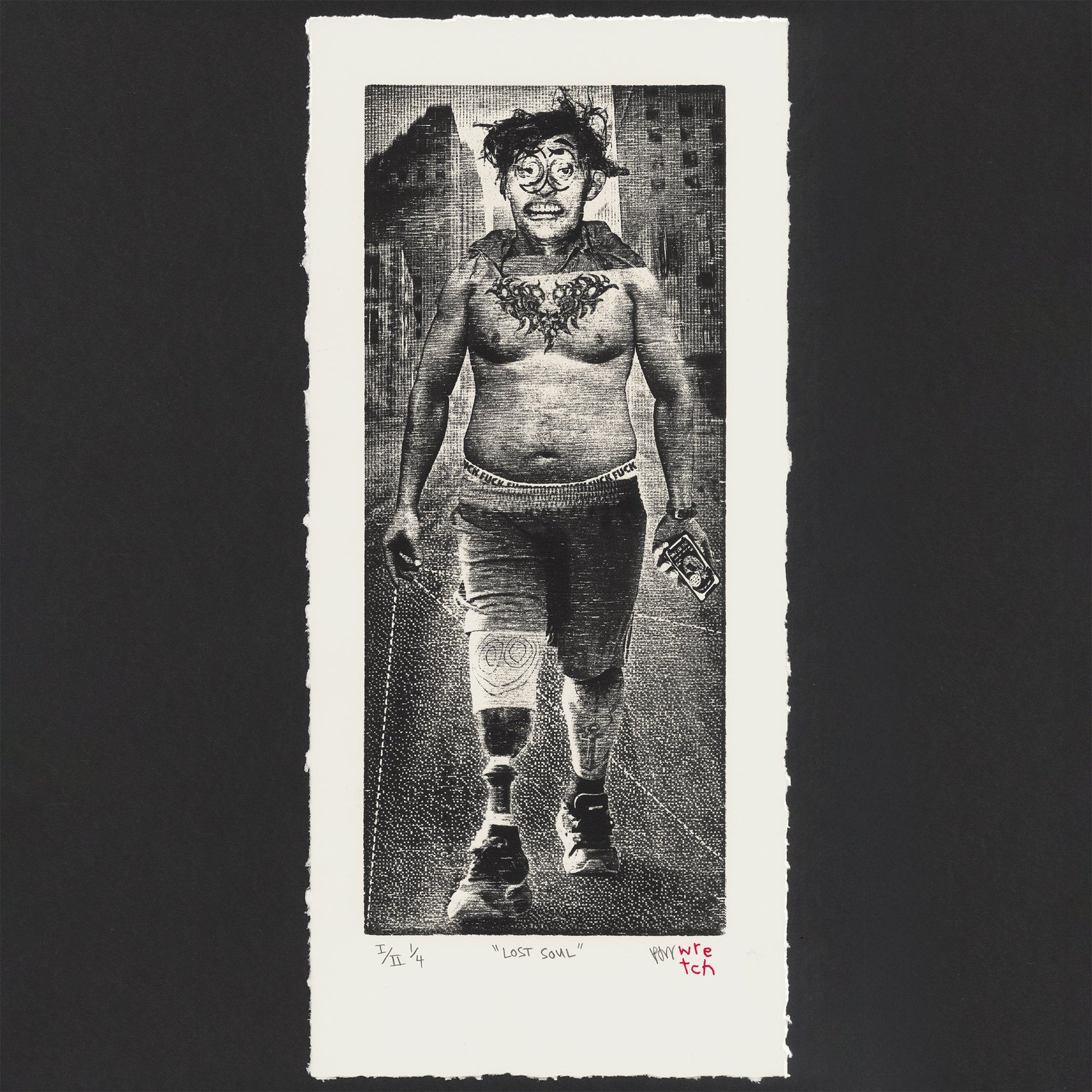 &quot;Lost Soul&quot; Woodblock Print