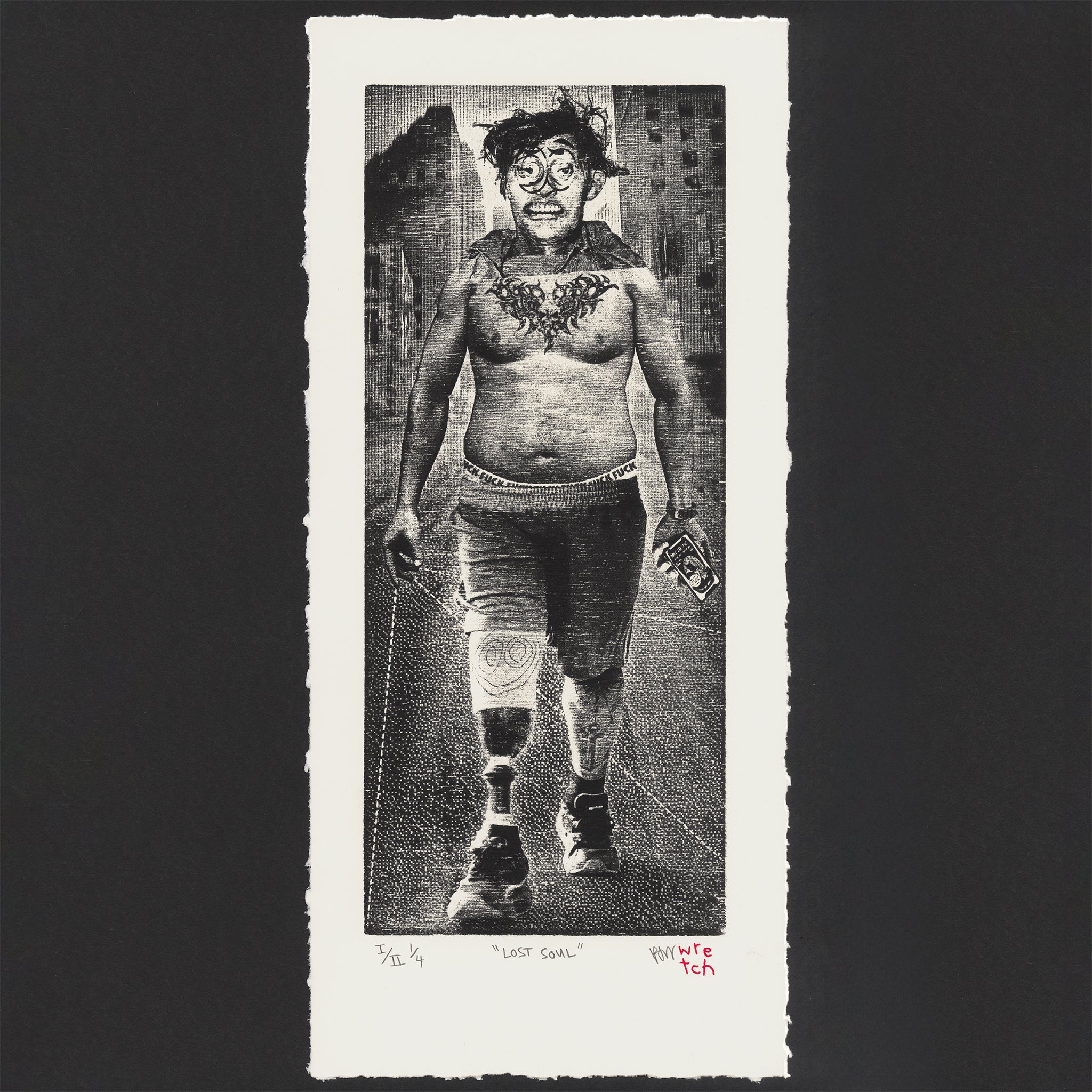 &quot;Lost Soul&quot; Woodblock Print