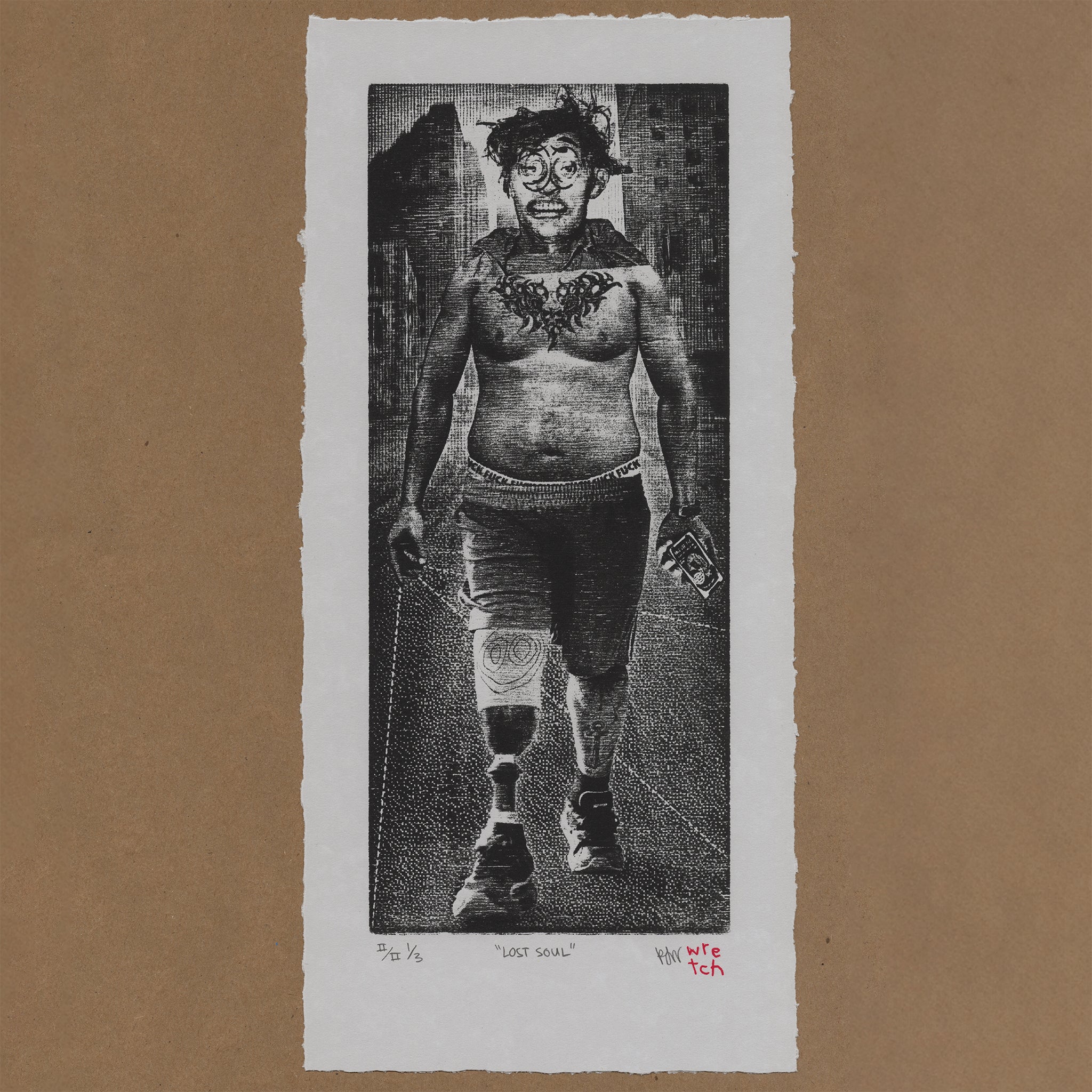 &quot;Lost Soul&quot; Woodblock Print