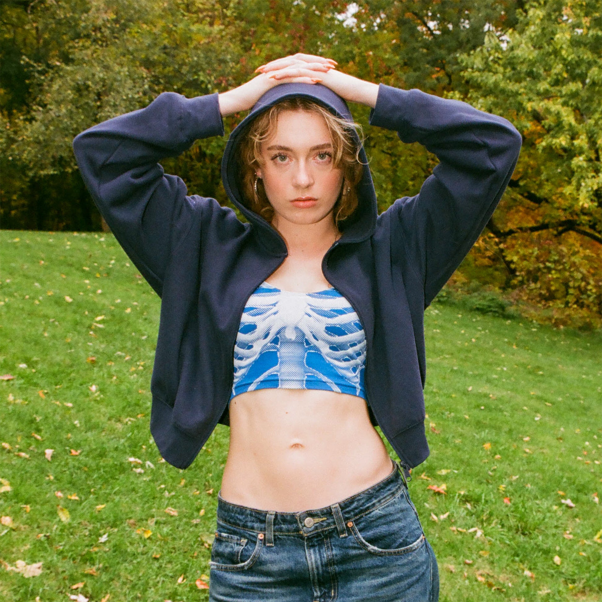 SkeleCrop Tank [Royal Blue]