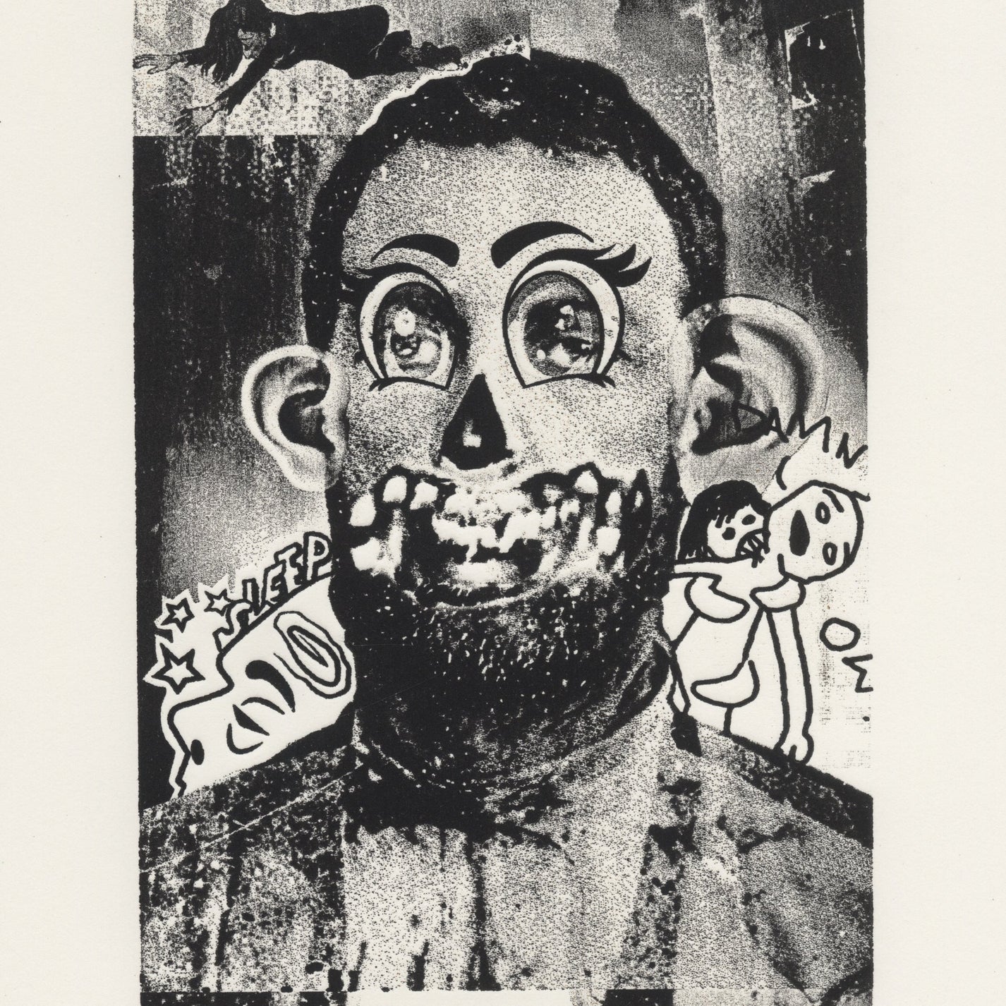 &quot;Sleepy Head&quot; Woodblock Print