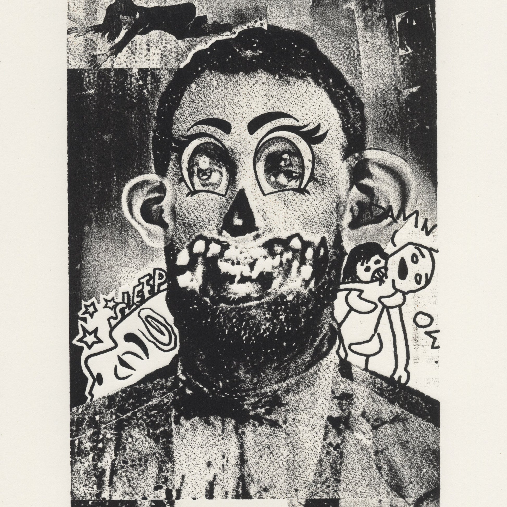 &quot;Sleepy Head&quot; Woodblock Print