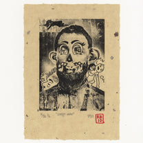 &quot;Sleepy Head&quot; Woodblock Print