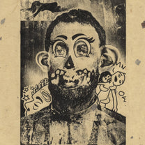 &quot;Sleepy Head&quot; Woodblock Print