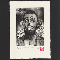 &quot;Sleepy Head&quot; Woodblock Print