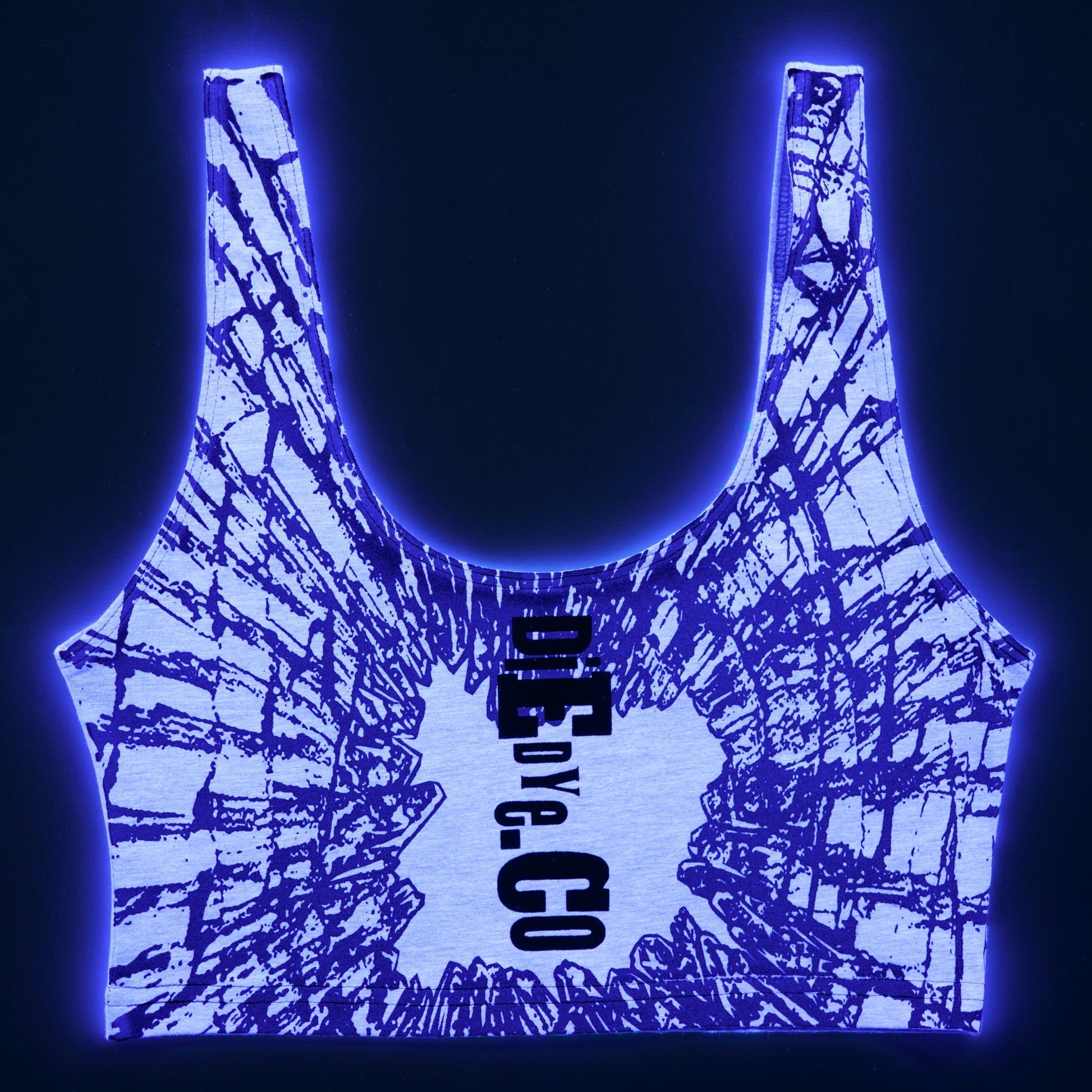 Cracked Spandex Crop Tank