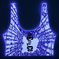 Cracked Spandex Crop Tank