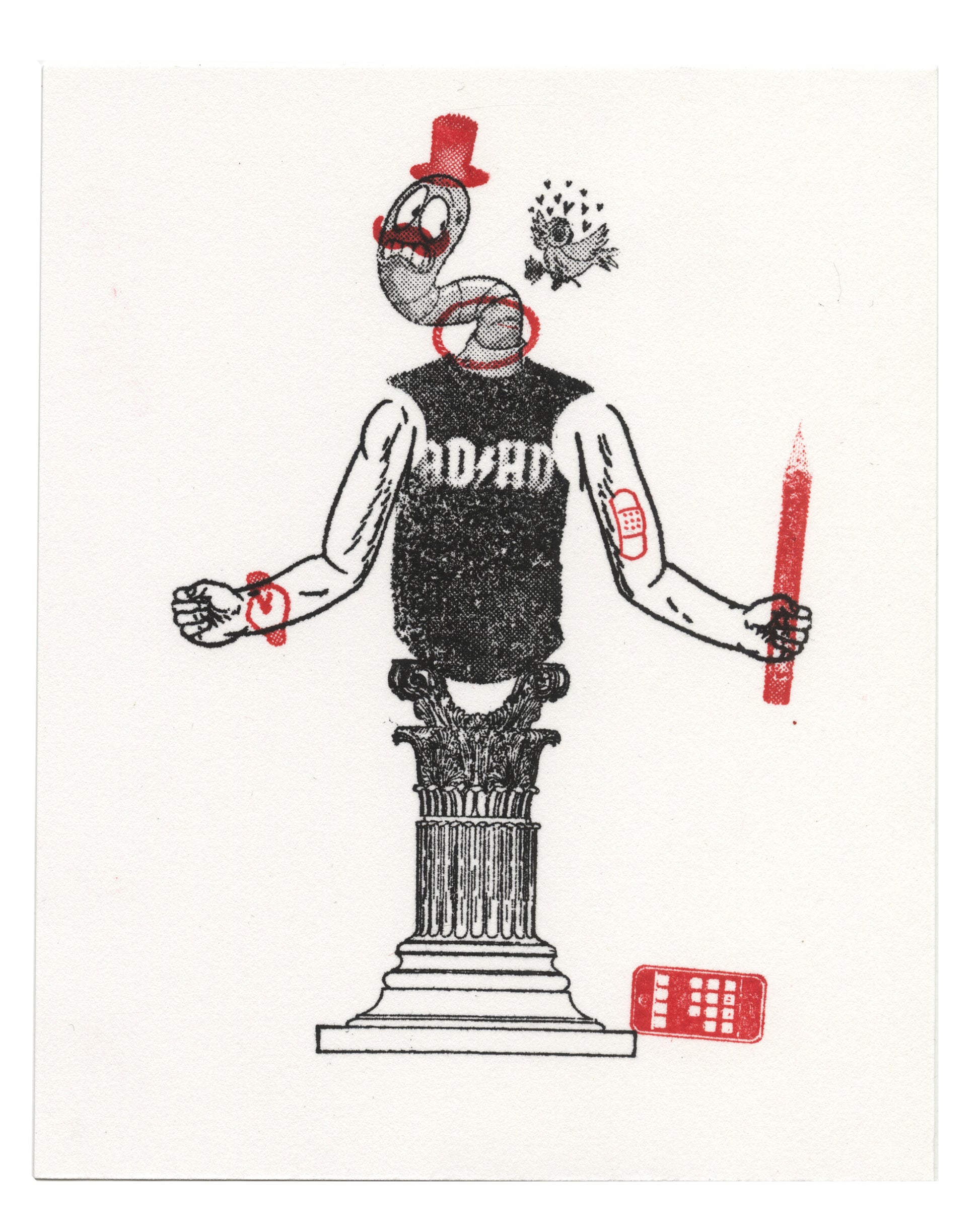 "Worm Column 2" Original CE Print