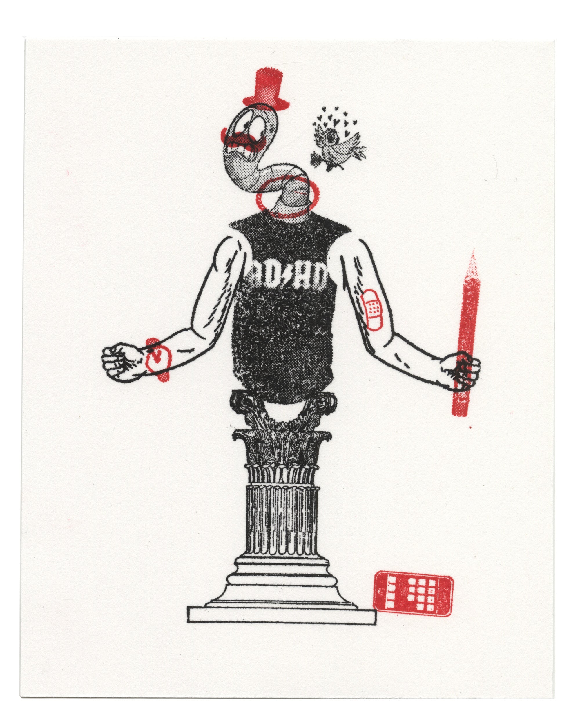 "Worm Column 2" Original CE Print