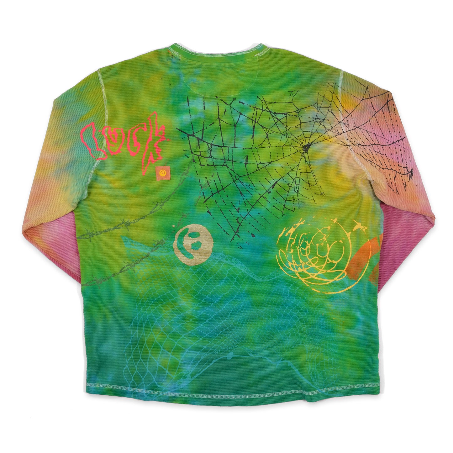 DD_cycle-007 'Free Luck' Waffle Henley [2XL]